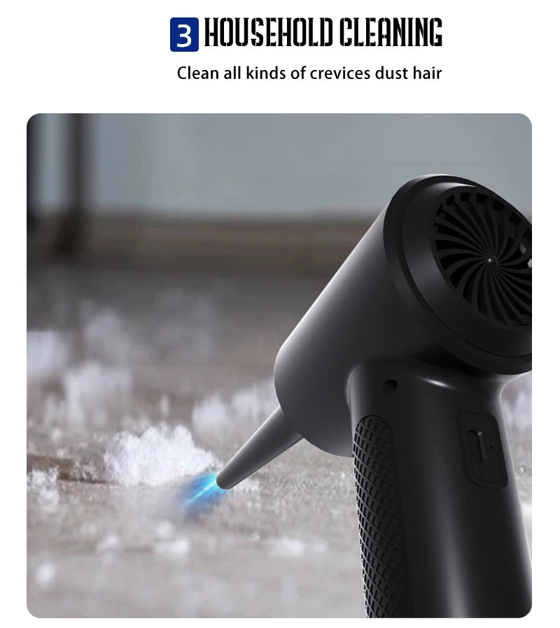 Protable Air Duster for Computer Cleaning 51000RPM Cordless Compressed Air Blower with LED Light for PC computers Keyboard Clean