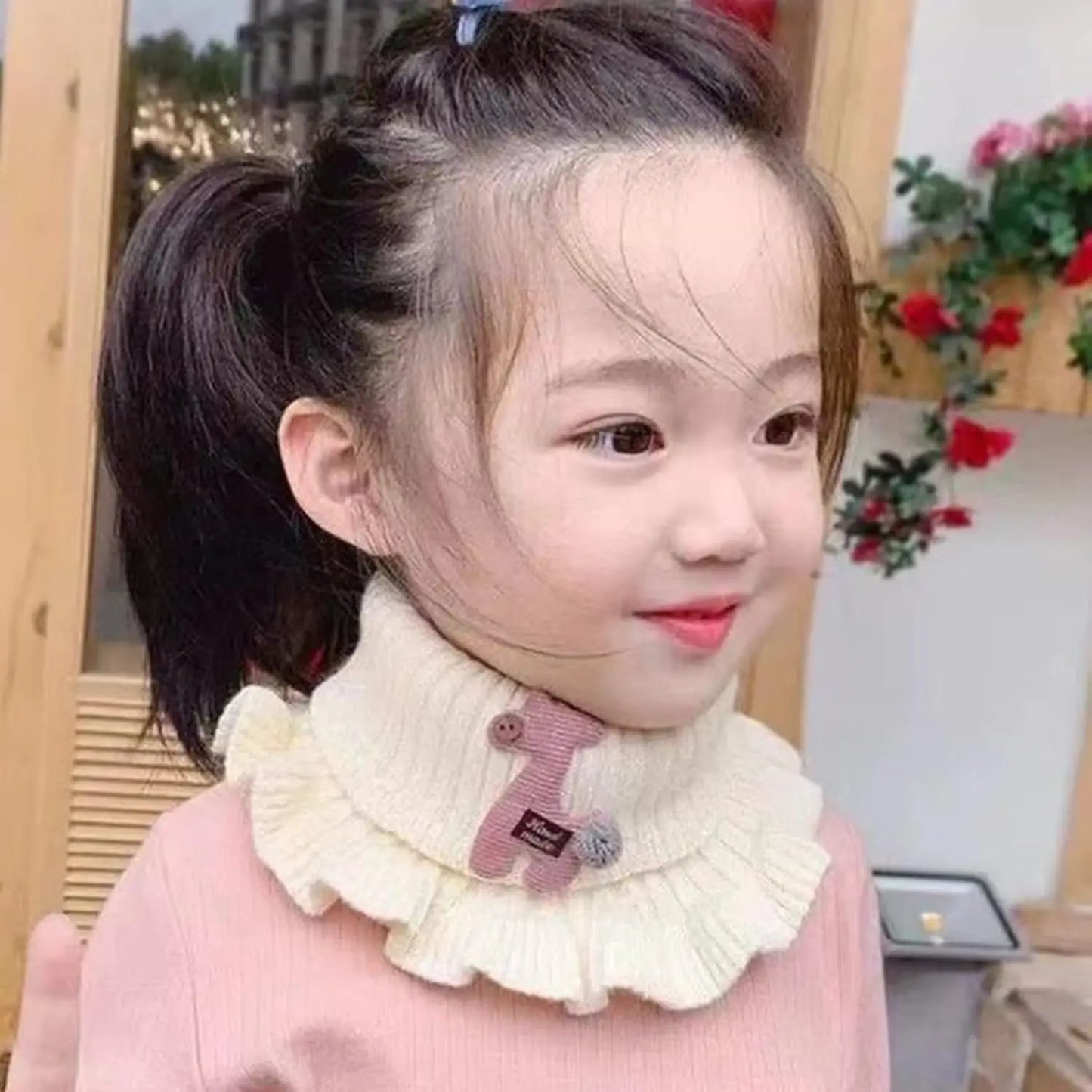 1PC Neck Warmer Scarf Scarf Autumn And Winter Deer Cartoon Neck Cute Versatile Winter Baby Thickened And Warm Gaiter