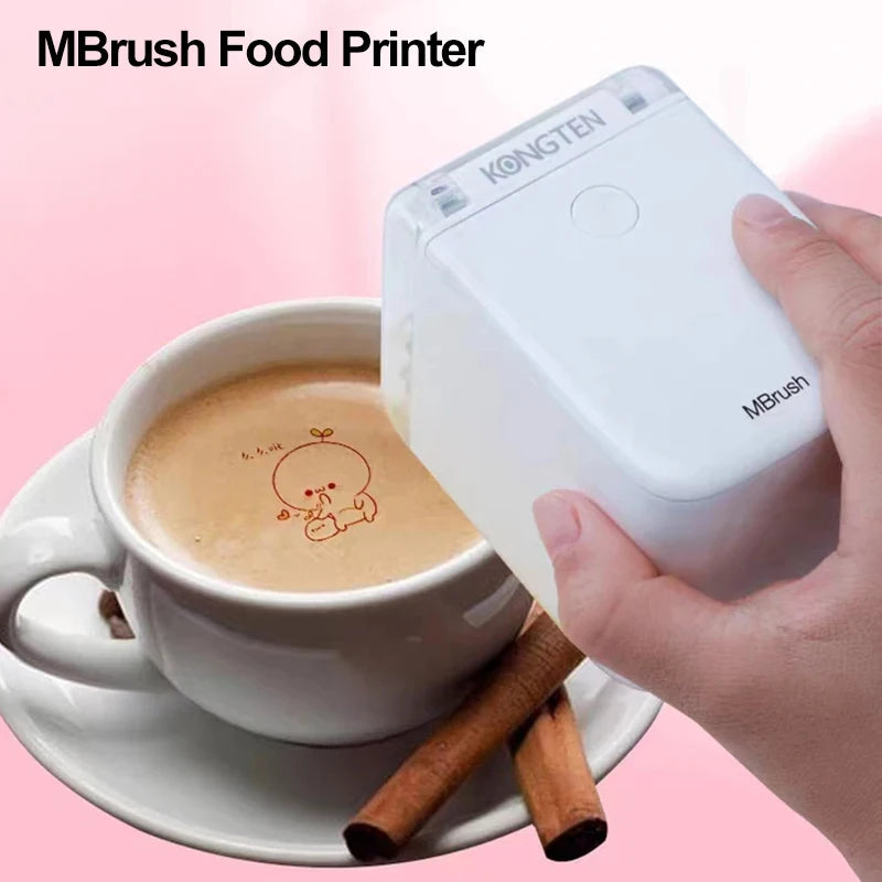 MBrush Portable Thermal Handheld Printer Inkjet Food Printer Black/Color Inkjet Printer Wireless Bluetooth Inkjet Printer NEW