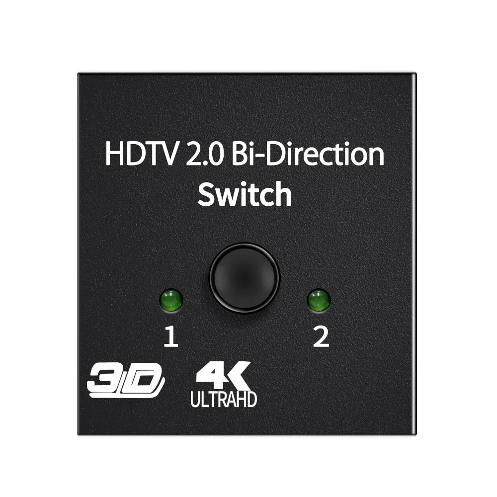 4K Switch KVM Bi-Direction 1x2/2x1 HDMI-compatible Switch 2 In1 Out for TV Box PS4/3 Switcher Adapter HDMI-Compatible Splitter