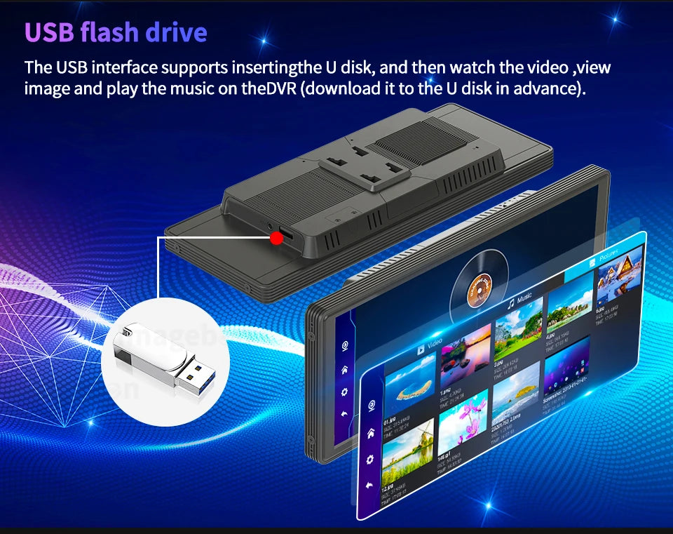 Imagebon 10.26 Inch Android 13 8 Core Rearview Mirror Camera CarPlay & Android Auto Dash Cam 5G WiFi Bluetooth GPS Navigation