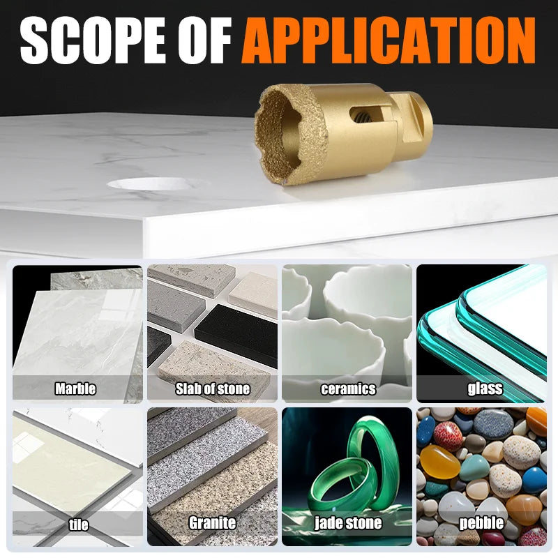 M14 Diamond Core Bit Set For Stone Granite Glass Marble Angle Grinder Bit Porcelain Tiles Crowns Set Matel Crowns 9PCS