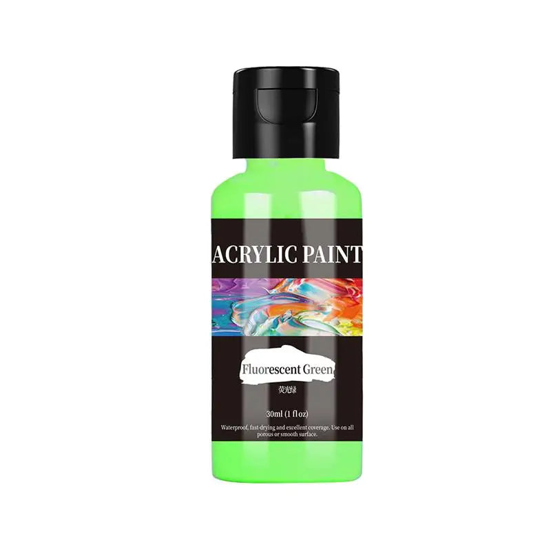 24 Colour Acrylic Paint Colors Bottled Acrylic Paint Set Paint For Fabric Clothing Painting Rich For Leather DIY Pigment