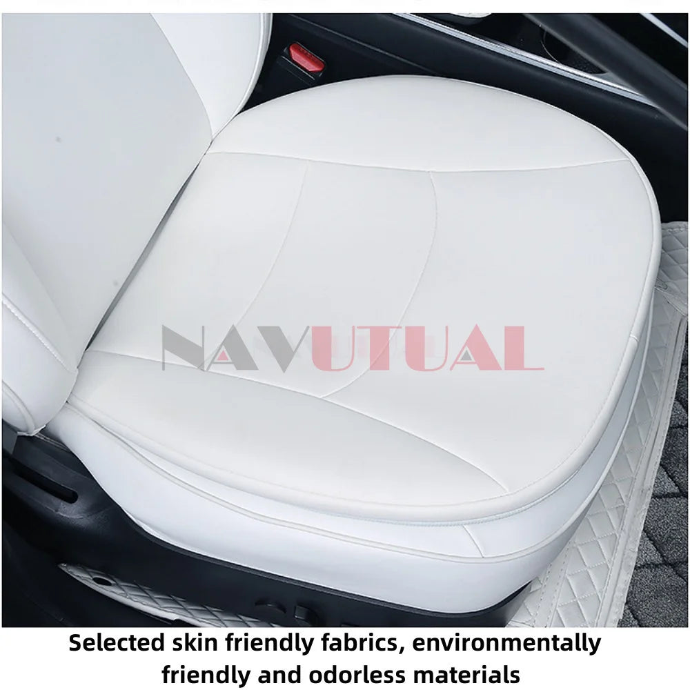 Car PU Leather Cushion, Simple Memory Cotton Cushion, All-Season Universal Seat Cushion For Tesla Model Y 3 S X