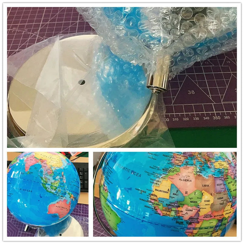 20/25cm World Globe English Version World Map Globe With Led Light Geography Educational Teaching Decorations Supplies