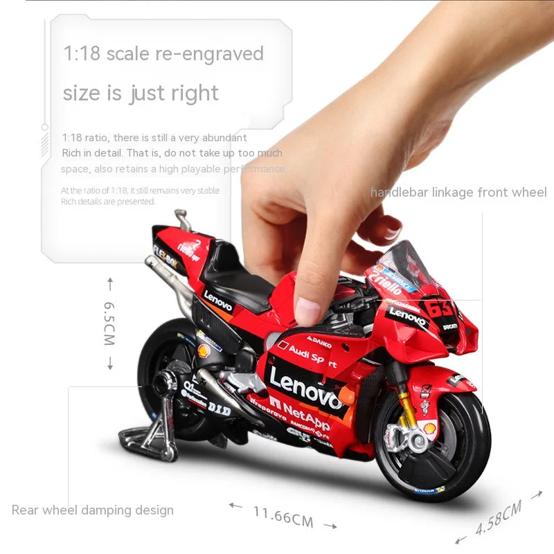 Maisto 1:18 2022 GP Racing Yamaha Factory Racing Team Die Cast Vehicles Collectible Motorcycle Model Toys