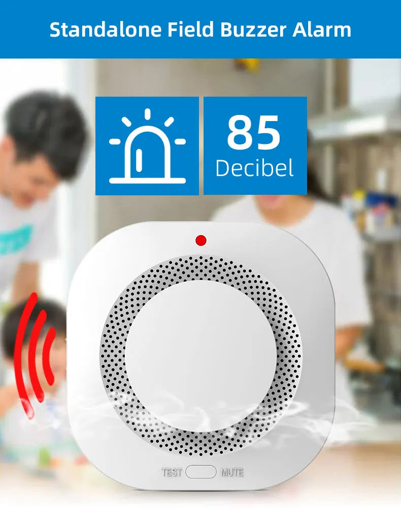 Gautone Independent Smoke Alarm Fire Protection Smokehouse Home Security System Smoke Detector