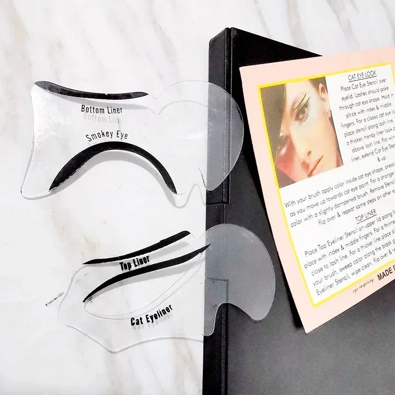 Eyeliner Stencils Winged Eyeliner Stencil Models Template Shaping Tools Eyebrows Template Card Eye Shadow Makeup Tool