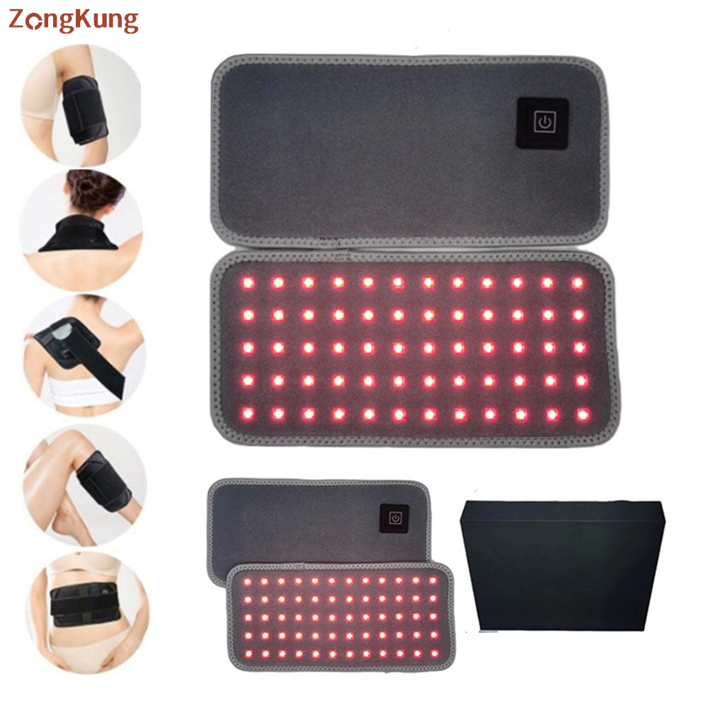 ZONGKUNG Red Light Infrared Therapy Device for Recovery Muscle Pain Fat Loss 850nm 660nm Light Wave for Neck Waist Knee Arm Belt