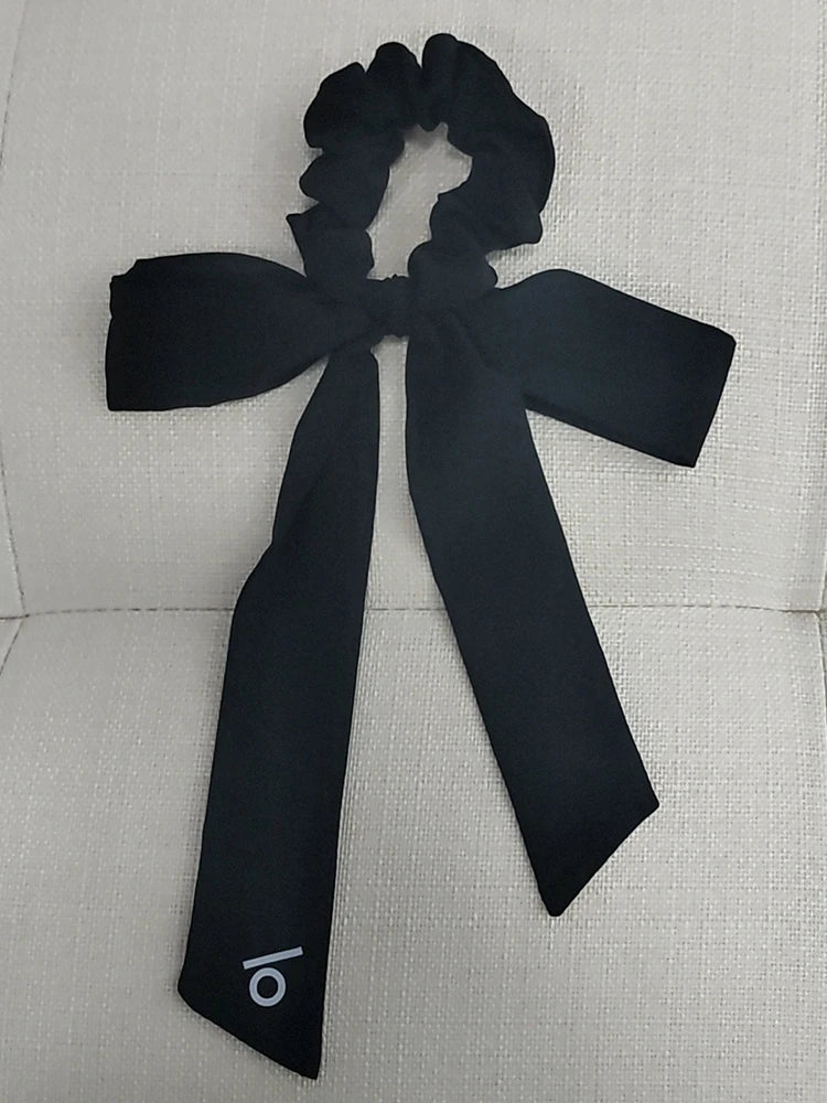 AL Love Knots Tie Scrunchie Bow Ribbon Hair Clip Solid Hair Pin Retro Headband with Clips Girls Hair Accessories
