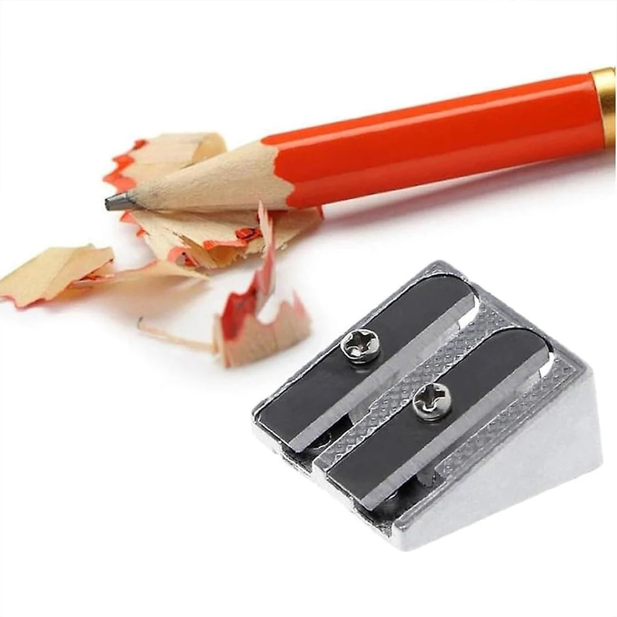 Magnesium Pencil Sharpener, Kum Magnesium Pencil Sharpener, Kum 2-Hole Pencil Sharpener Magnesium Alloy Wedge Profile, Metal Pen