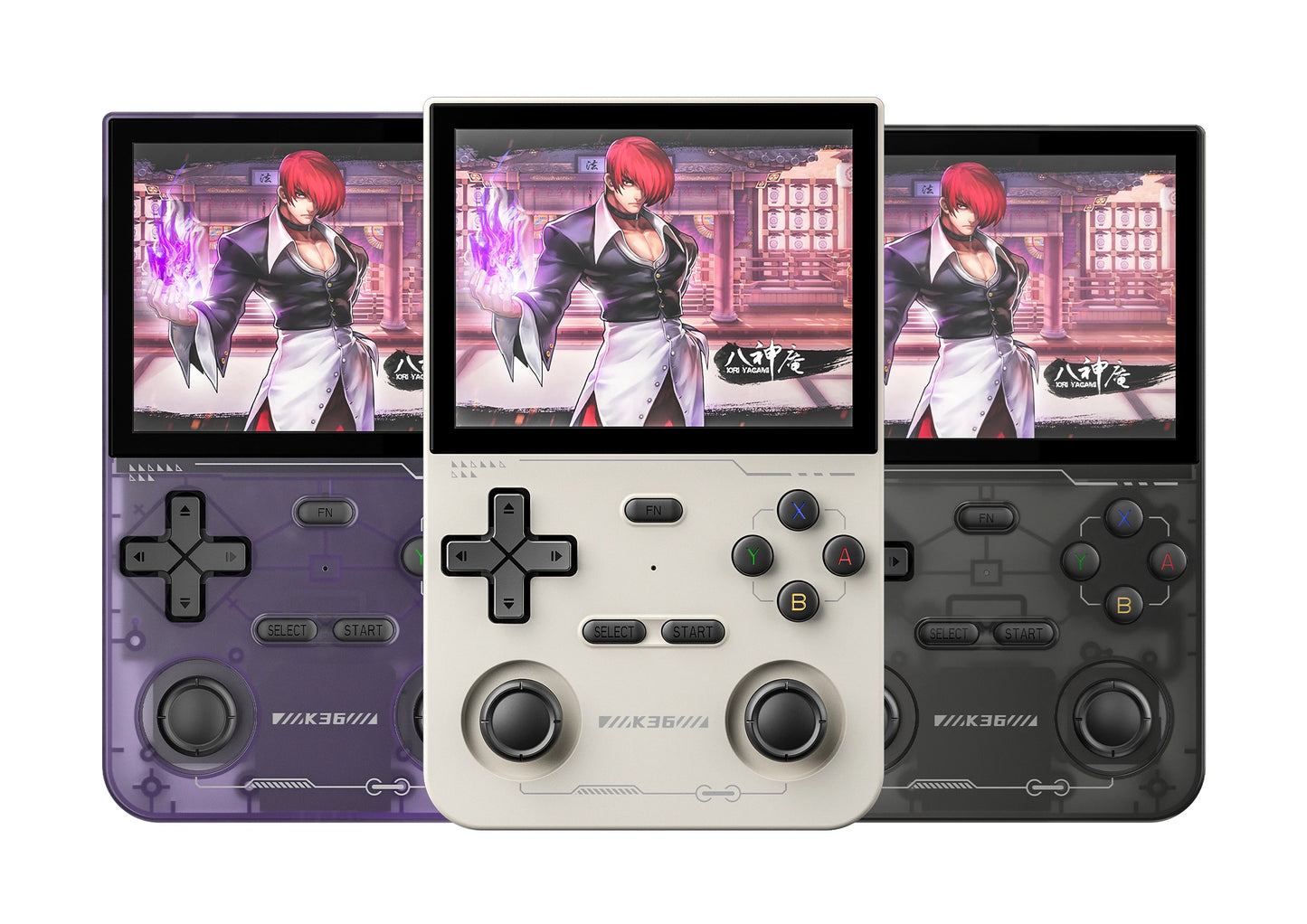 GAMINJA Open Source K36 Retro Handheld Video Game Console 16000 Games Emulator for PS1/PSP/DC/N64/SS 500nit 3.5 Inch IPS Screen