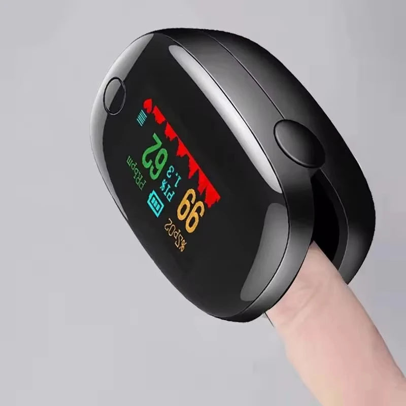 MINK Finger Clip Heart Rate Meter Measure Finger Oximetry PI Value Monitor Pulse Black Gem Oximeter Heart Rate Monitor Portable