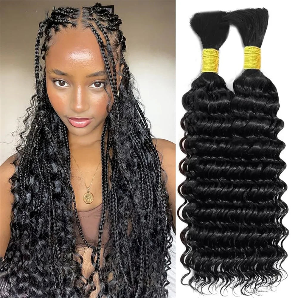 Boho Braids Human Hair Curly Bulk Hair For Braiding Burgundy No Weft Curly Hair Bundles Honey Blonde for Boho Braid Hair