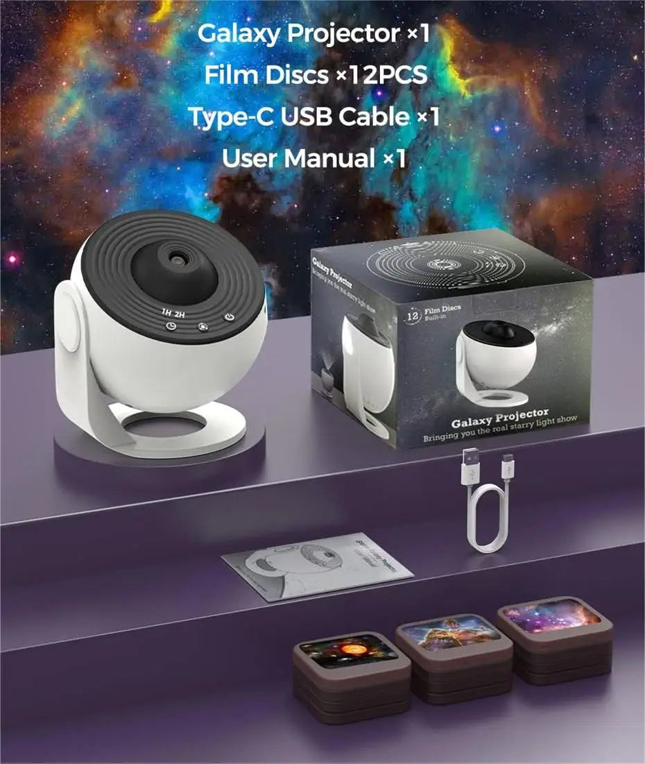 Star Projector Night Light Planetarium Projector 360° Rotate Galaxy Projector Light For Room decoration Star Sky Projection Lamp