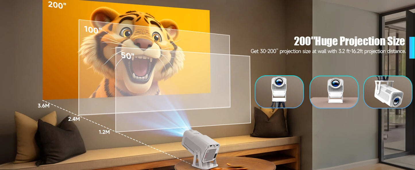 Magcubic Netflix Officially Licensed Android 13 HY320 NTV Mini Projector With Amlogic S950D4 1080P 500ANSI Dual WiFi BT5.2 Voice