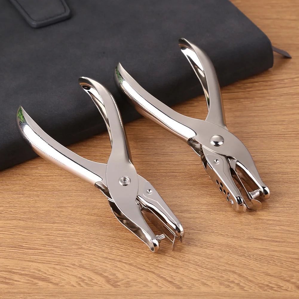 3/6mm Hole Puncher Portable Single Hole Punch Paper Material Scrapbooking Handheld Metal Craft Office Binding Supplies