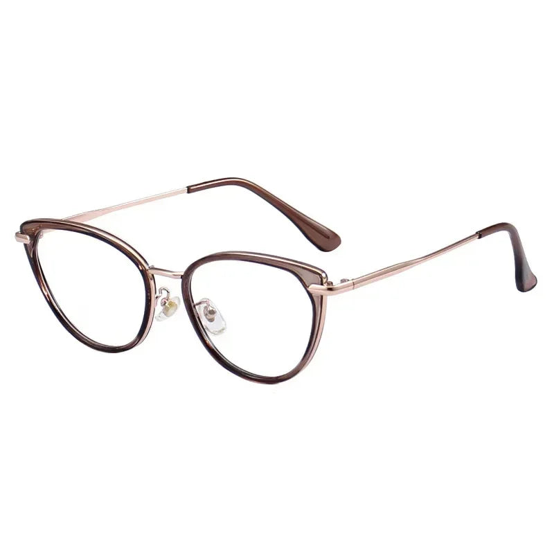Women Cat Eye Finished Myopia Glasses Men New Style Blue Light Blocking Glasses Trendy Retro Near Sight Eyeglasse for Ladies