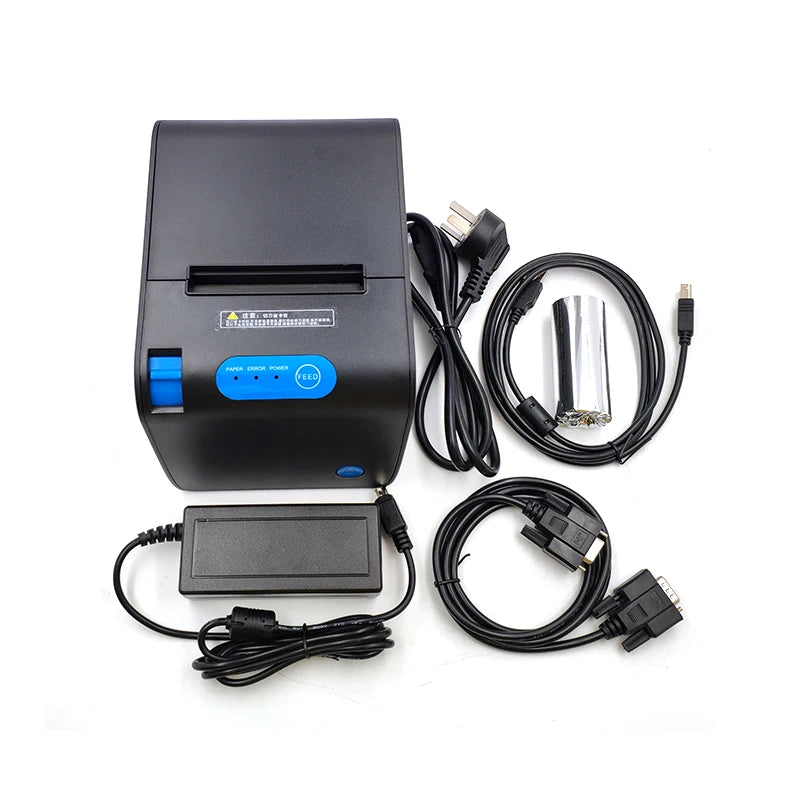 free shipping Auto-Cutter 80mm Thermal Receipt Printer YK-8032 Straight Thermal Print  for cash register USB/RS232/Ethernet