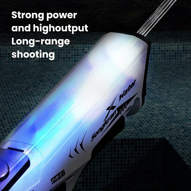 New Fully Automatic Continuous Firing Water Gun Summer Electric Toy Gun Laser Cool Large Capacity Water Shooting Water Gun Toy