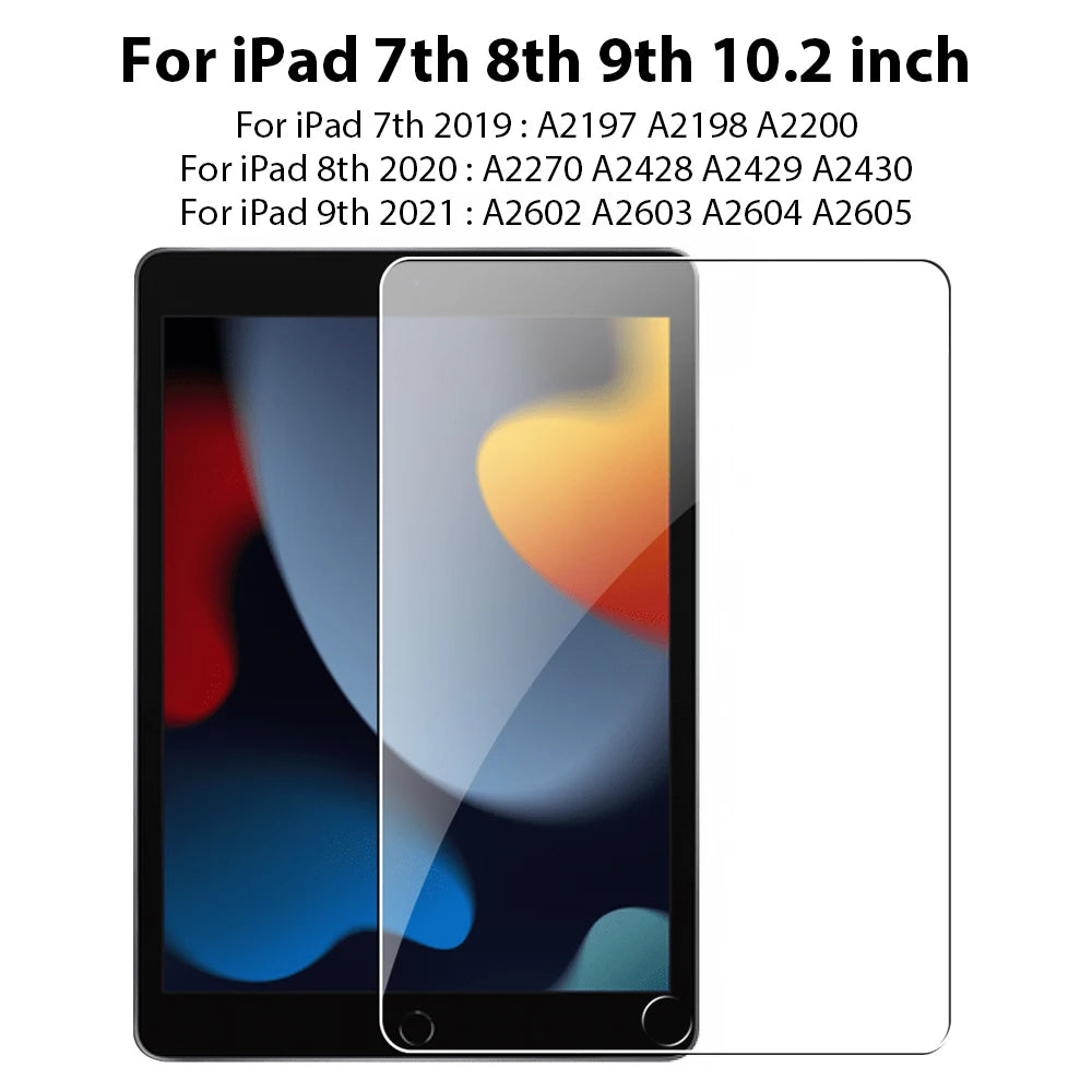 Tempered Glass Screen Protector For IPad Pro 12.9 12 9 11 13 inch 2024 Air 4 5 10th 7th 8th 9th Generation 10.2 Mini 6 9.7 Film