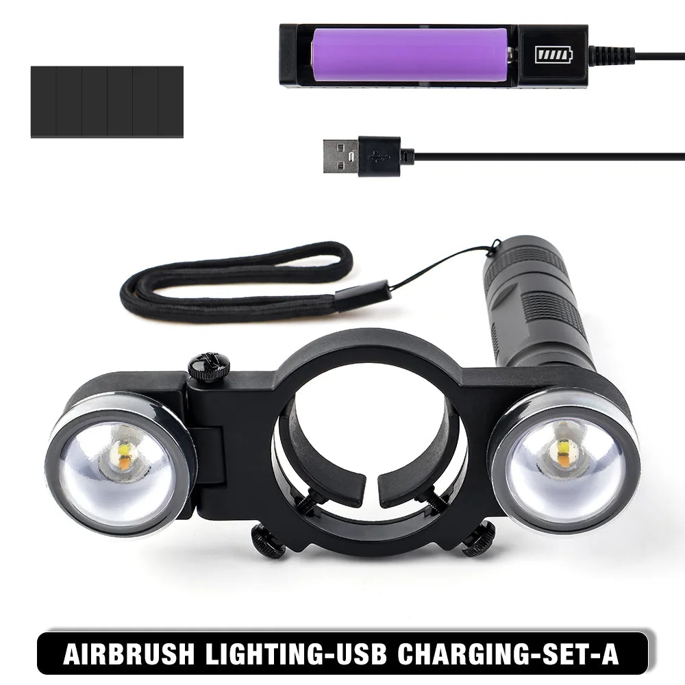 Industrial Grade Spray Gun Light, USB Charging, Home Lighting Tool, Suitable For Spray Paint Gun Light, Pneumatic Tool Assistant