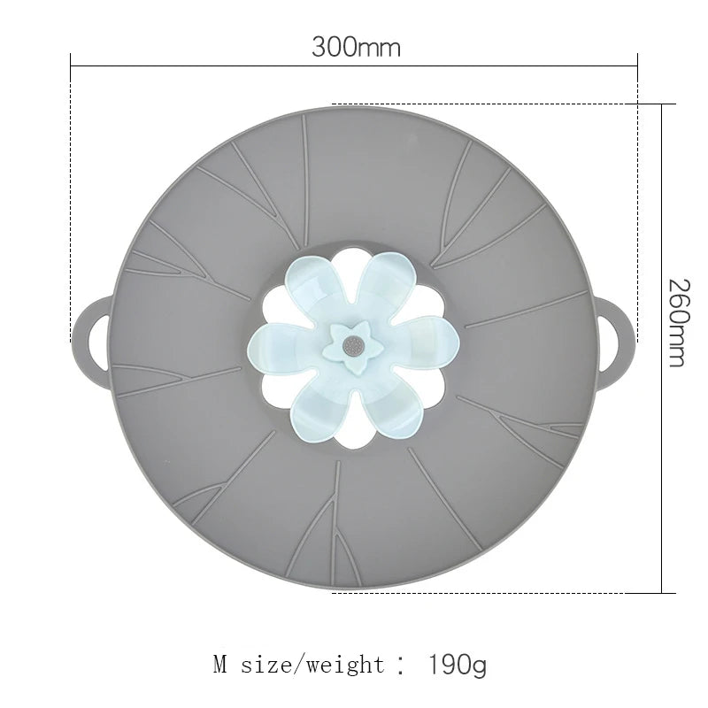 Silicone Boil Over Spill Safeguard Food Grade kitchen Stopper Lid Cover for pot and pan silicone Pot Cover Spill Stopper Lid