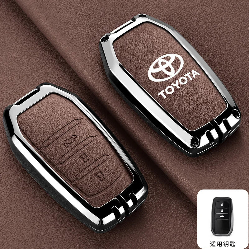Car Remote Key Case Cover For Toyota CHR Hilux Fortuner Land Cruiser 200 Camry Corolla Crown RAV4 Highland Keychain Accessories