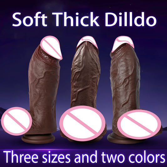 Huge Thick Dildo Realistic Silicone Strong Suction Cup for Hands-Free Anal Play G-spot Giant Dildos Anal Sex Toys for Women Men