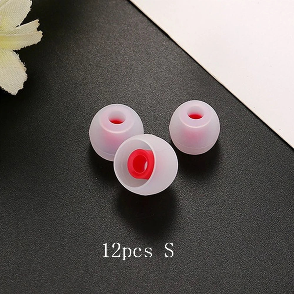 Ivinxy 12pcs Layer Silicone In-Ear Earphone Covers Cap Replacement Earbud Bud Tips Earbuds eartips Earplug Ear pads cushion