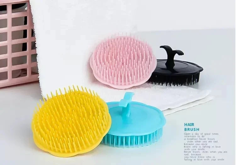 Head Massage Shampoo Brush Adult Scalp Massage Brush Men and Women Soft Glue Bathroom Shampoo Comb Long Hair Washing Hair Scalp