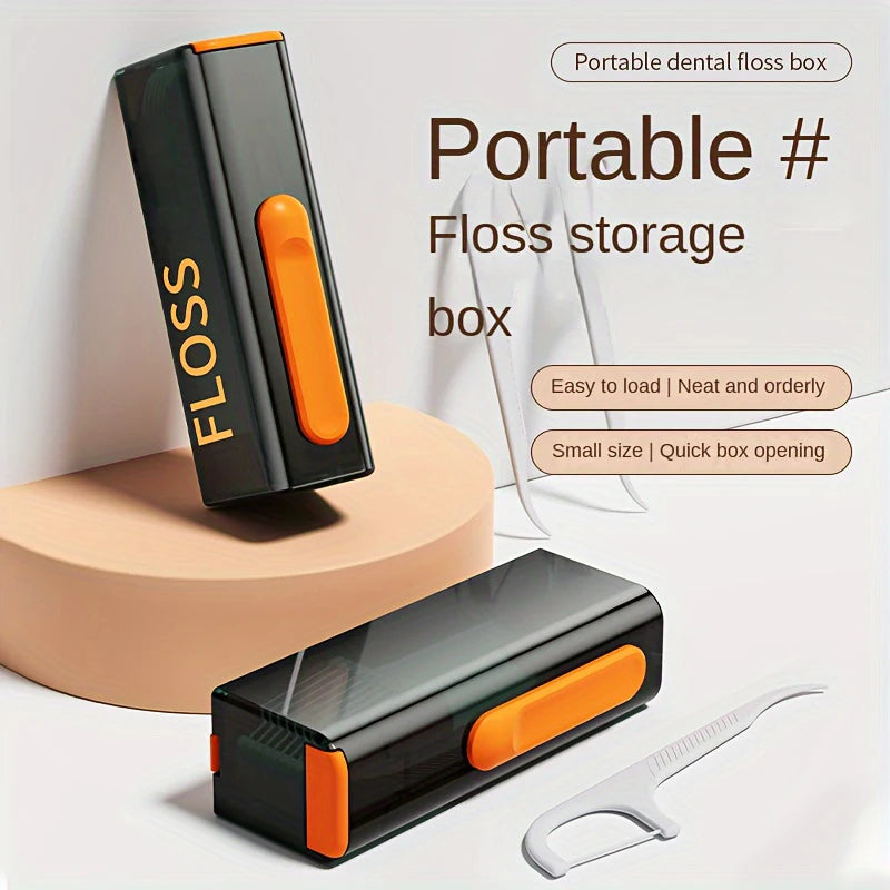Automatic Dental Floss Storage Box Pop-Up Dental Floss Dispenser With 10Pcs Floss Dental Oral Hygiene Care Portable