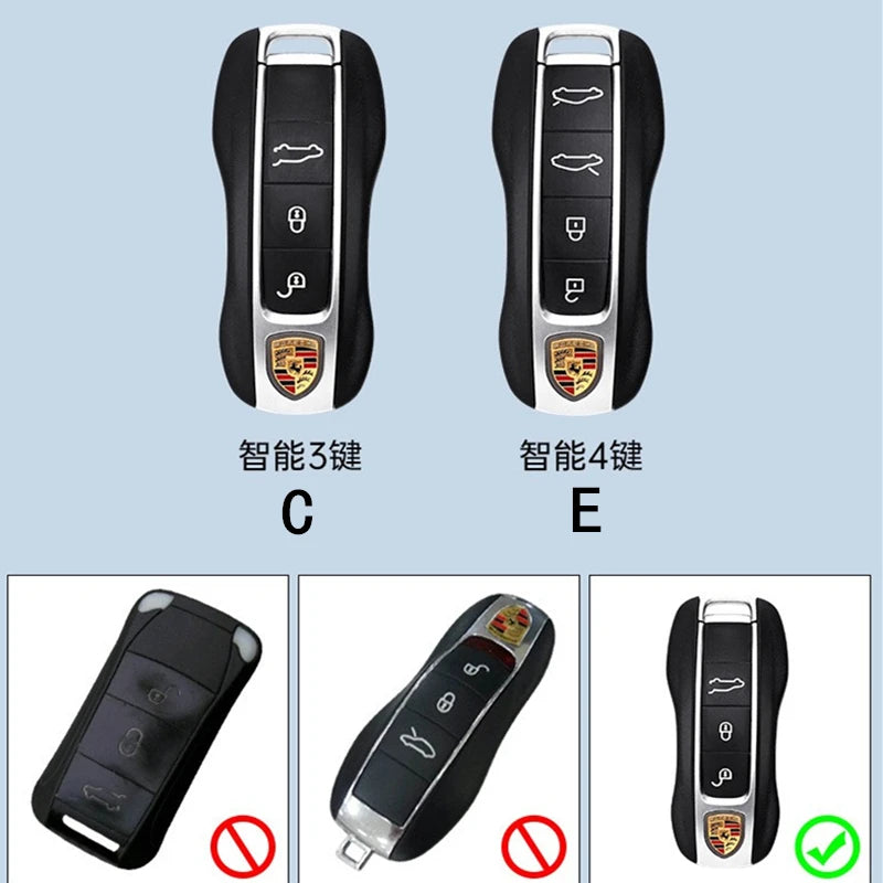 Auto Smart Remote Key Case Cover Protector For Porsche Panamera Carman Macann Bobst Cayenne 911 981 991 970 996 Car Accessories