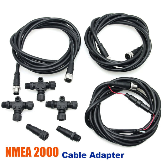 NMEA 2000 T Connector Terminator 3 ports 6 ports Plug Adapter Cable 0.5m~4m Length Cables NMEA 2000 DC 9-30V ABS Car Accessories