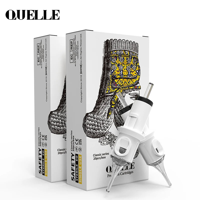 QUELLE 20/40/60/80/100PCS Multi-Boxed Tattoo Needles RL 0.35MM Disposable Sterile Revolution Cartridge For Tattoo Makeup Art