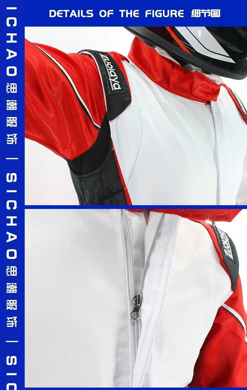 Men Women for Karting Suit Waterproof Car Motorcycle Motocross Racing Club Exercise Clothing Set Overalls