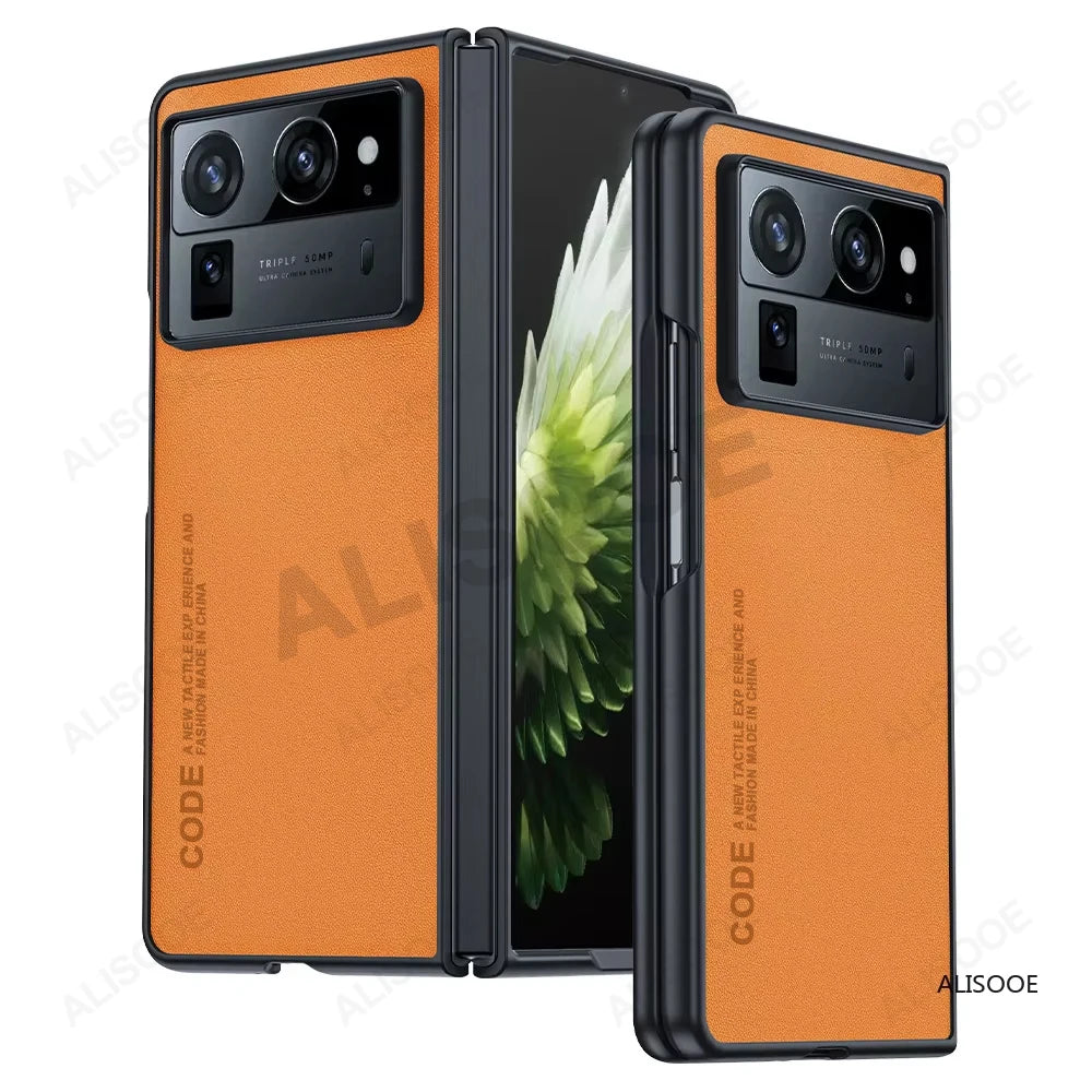 Funda for Tecno Phantom V Fold 2 Case Carbon Fiber Texture PU-Leather Protection Phone Cover for Phantom V Fold2 5G Capa