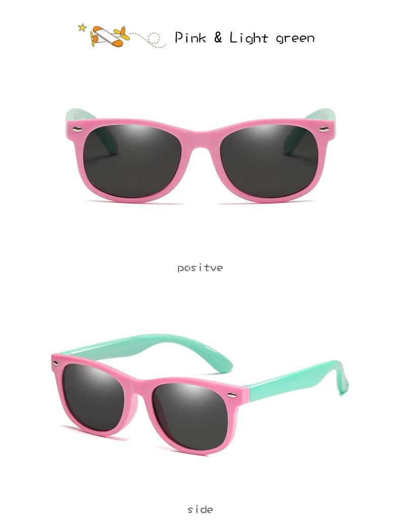 Baby Sunglasses with Glasses Box Boys Girls Outdoor Goggles Sun Glasses AC Lens Safety Glasses and Cases Gift for Kids