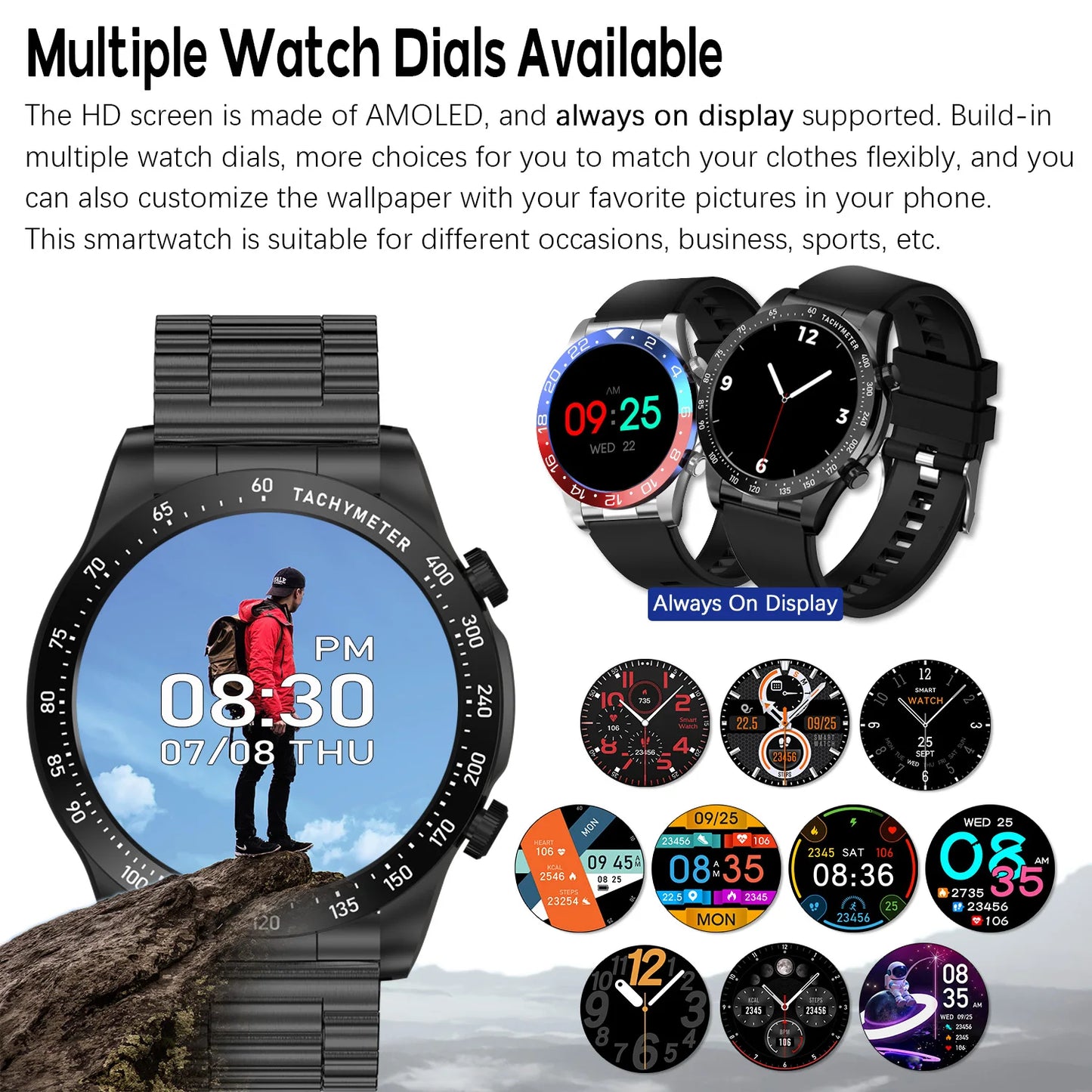 2024 New Smartwatch Bluetooth Call Real-time Heart Rate Sleep Monitor Sport Women Smart Watch Men Speedometer For Android IOS