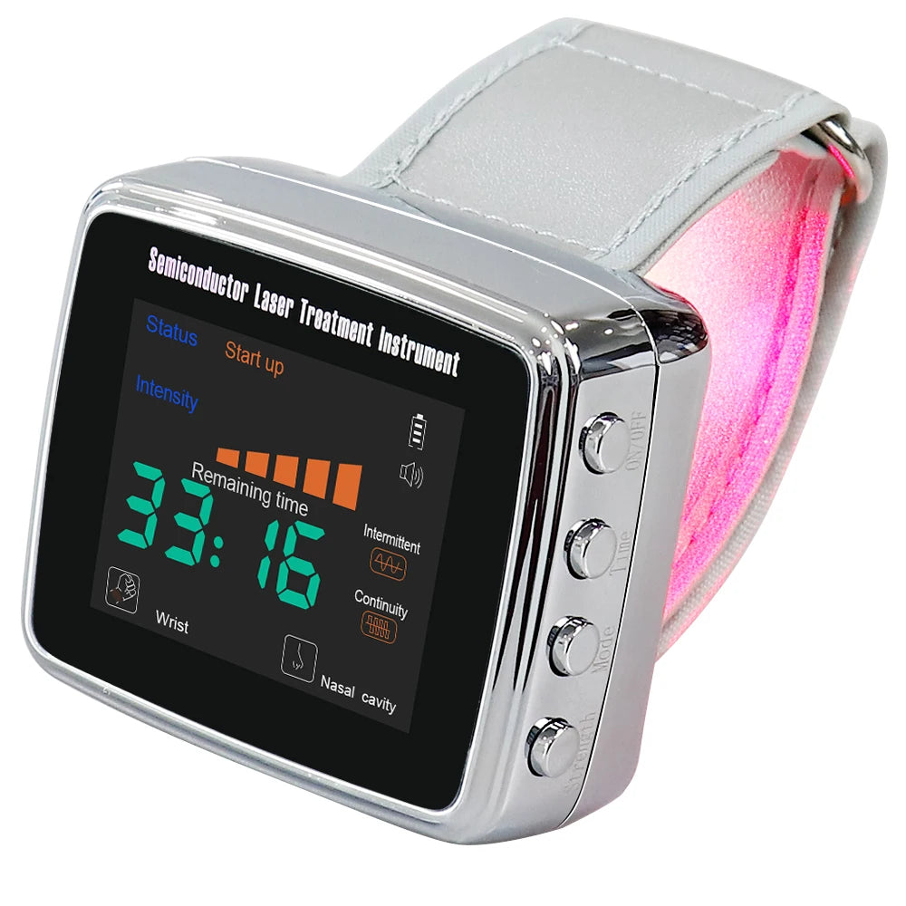 15 Laser 650nm Laser Therapy Wrist Watch LLLT for Diabetes Hypertension Cholesterol Treatment Laser Rhinitis Physiotherapy