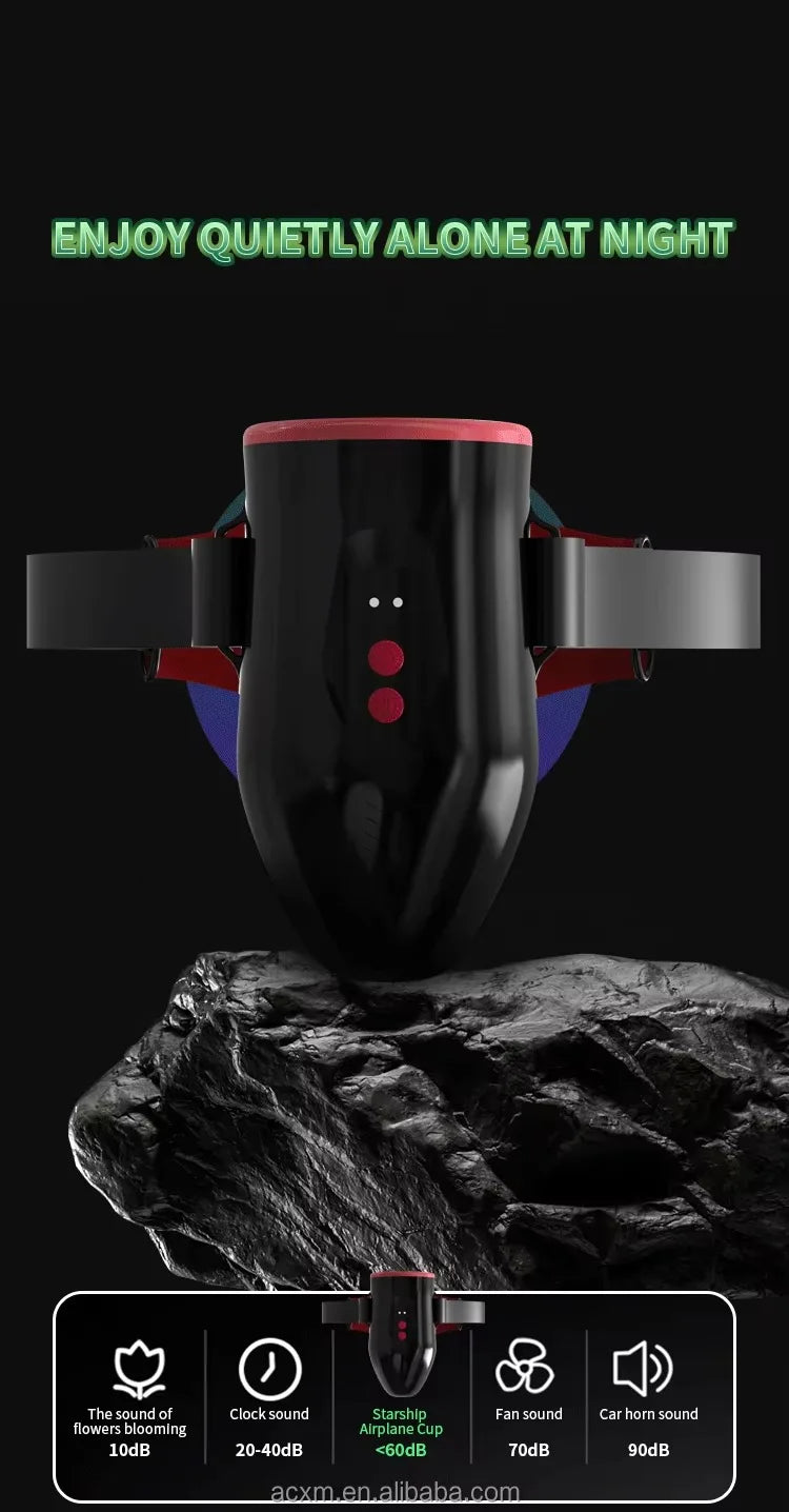 New APP Bluetooth Control Wearable Auto Male Masturbator with 6 Thrusting Vibrating Masturbation Stroker Machine Cup for Men