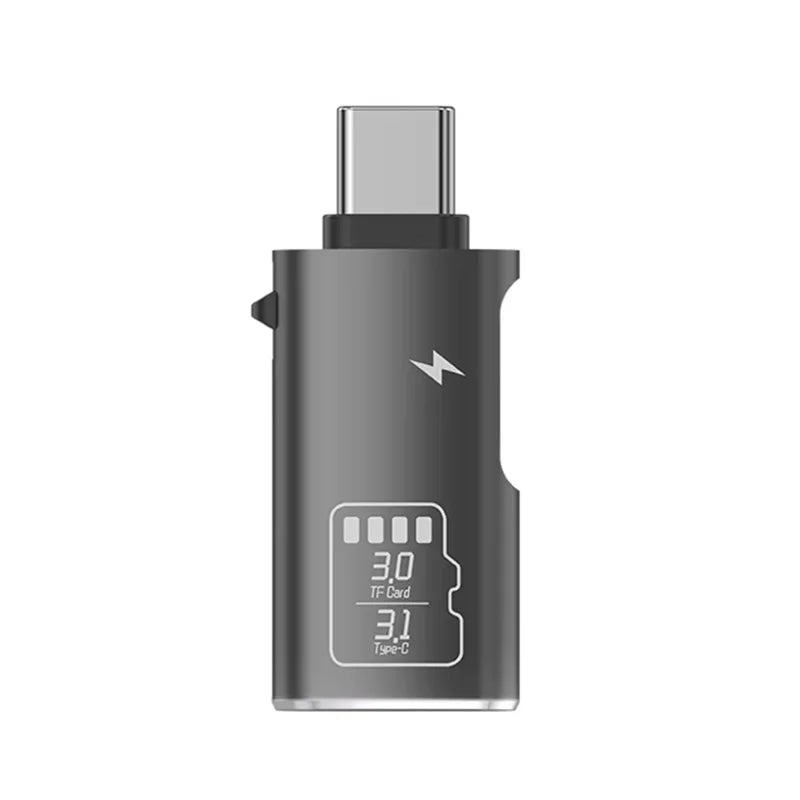 Type C 3.1 High Speed Micro SD TF Memory Card Reader for iPhone 15 Huawei Mobile Phone PD Charging Dongle Charger Cable Adapter