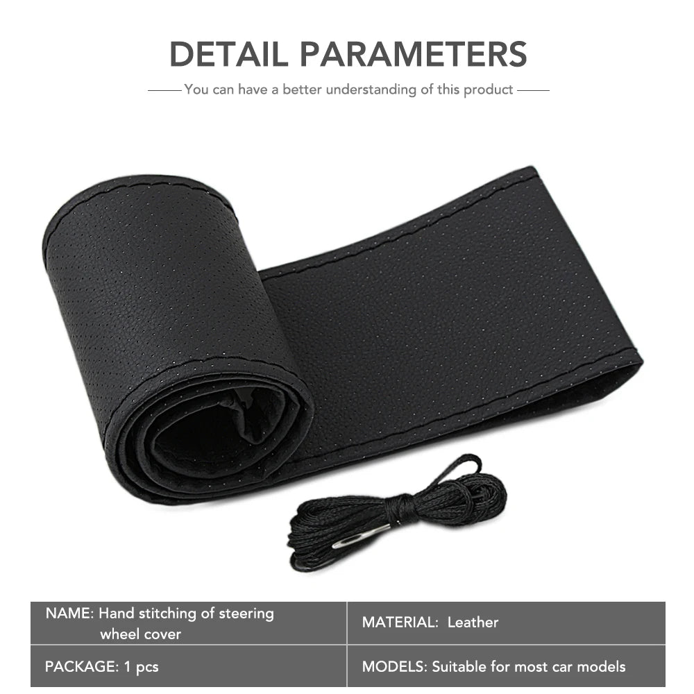 For Opel astra h j g insignia vectra c corsa d zafira b Acura Buick 1Set Car steering wheel cover Leather Hand stitching