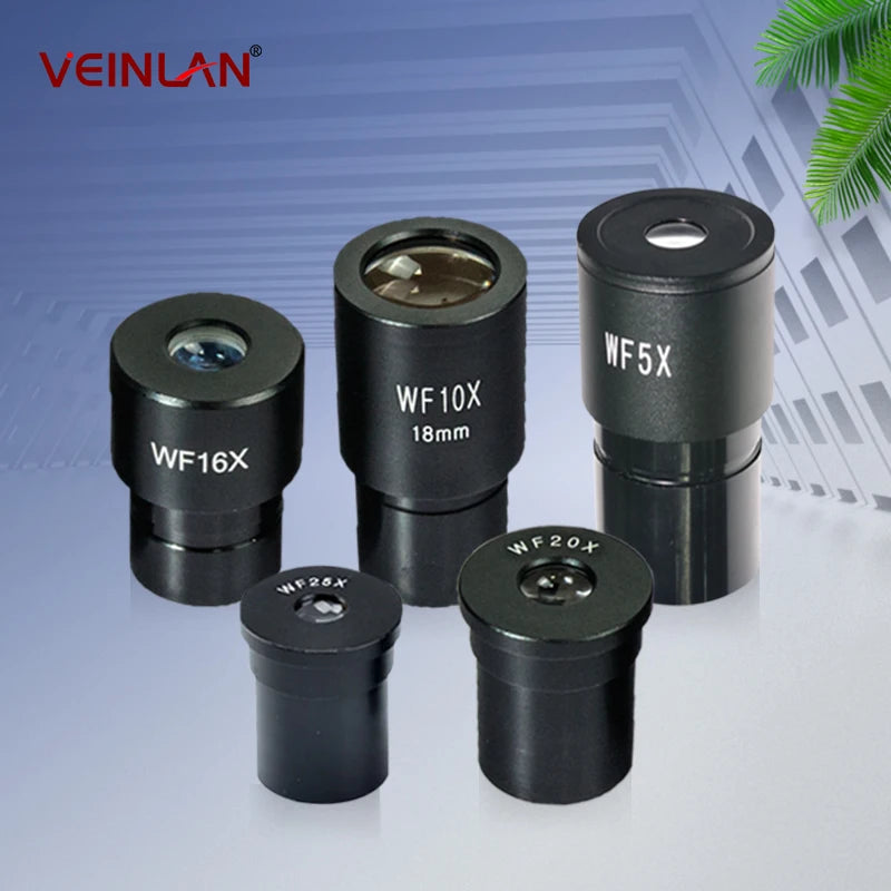 Bioscopic microscope eyepiece, Wf5X, Wf10X, Wf15X, Wf16X, Wf20X, Wf25, installation size 23.2 millimeters.
