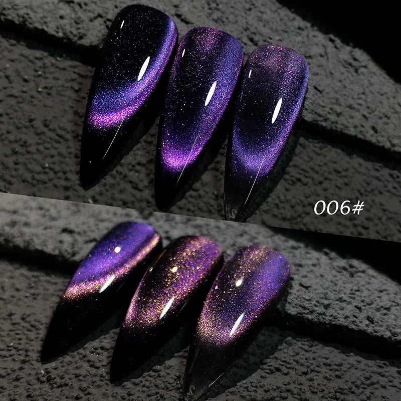8ml 9D Rainbow Cat Eye Magnetic Nail Gel Phototherapy Adhesive Semi Permanent Nail Art Manicure Soak Off LED UV Gel