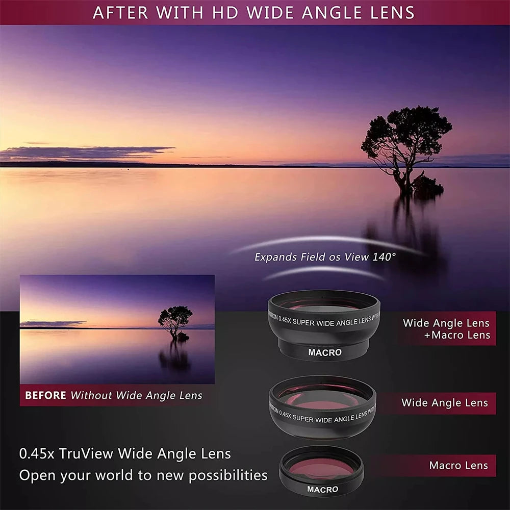 4K HD Professional Digital Camera Camcorder WIFI Webcam Wide Angle 16X Digital Zoom 48MP Photography 3 Inch Flip Screen Recorder
