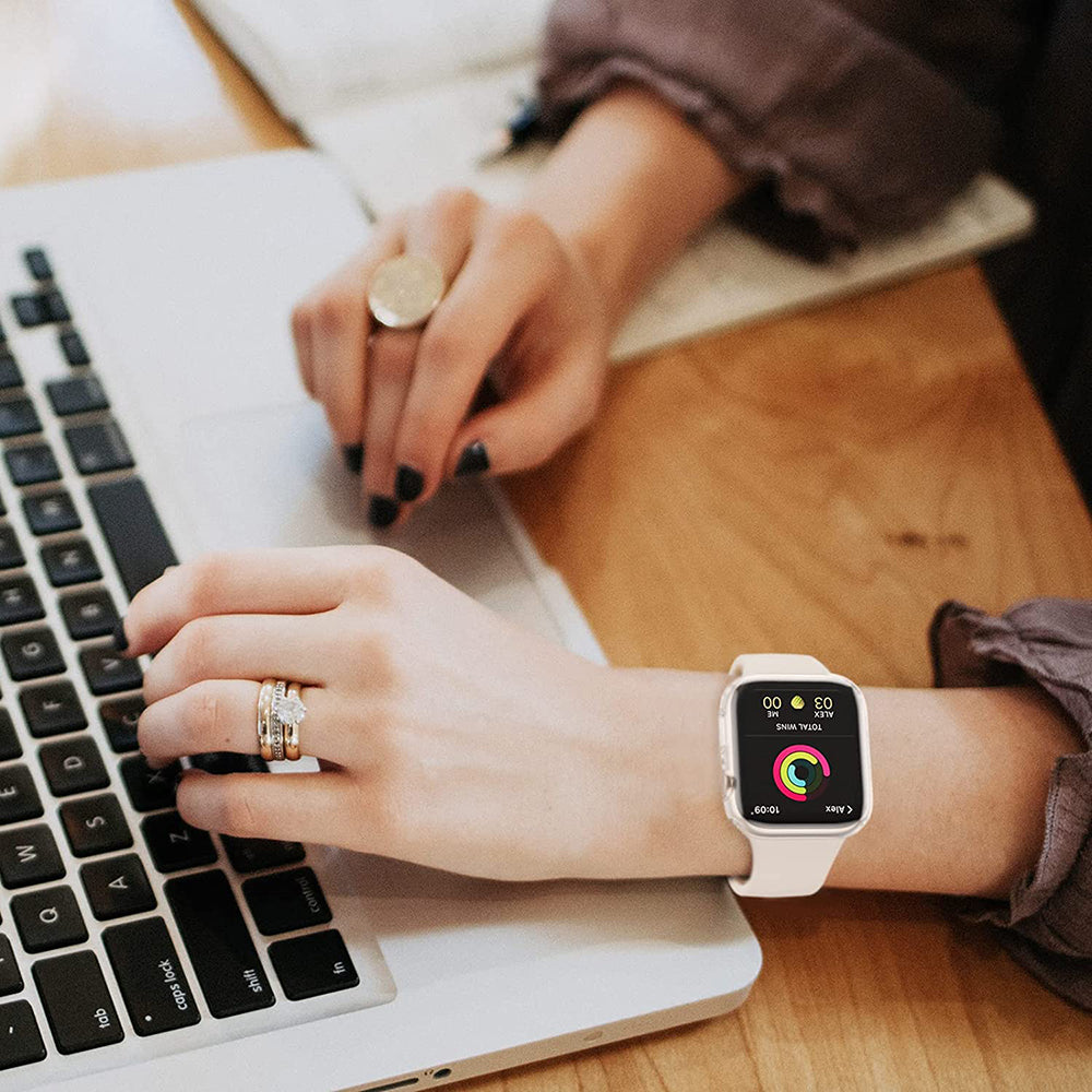 Clear Case For Apple Watch 45mm 41mm 44mm 40mm 46mm 42mm Screen Protector Full Cover TPU Bumper iWatch Series 10 9 8 7 SE 6 5 4