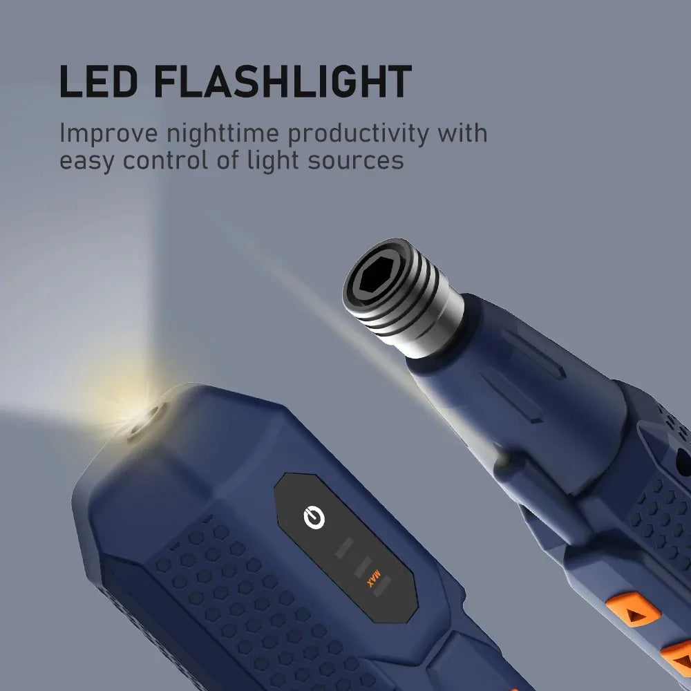 Cordless Electrical Screwdriver Set 4.2V Smart Electric Screwdrivers with LED Lights USB Rechargeable Home Repair Tools Kit