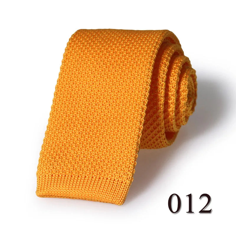 Knitted Ties For Men Slim Fashion Neckties Plain Black Red Knit Tie Men Women Wedding Daily Casual Neck Knitted Cravatas HUISHI