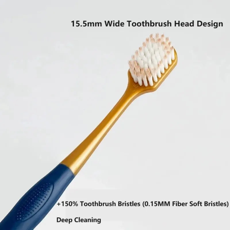 6pcs Toothbrush Adult Household Wide Head Thick Soft Silk Couple Thin And Soft Hair Toothbrush